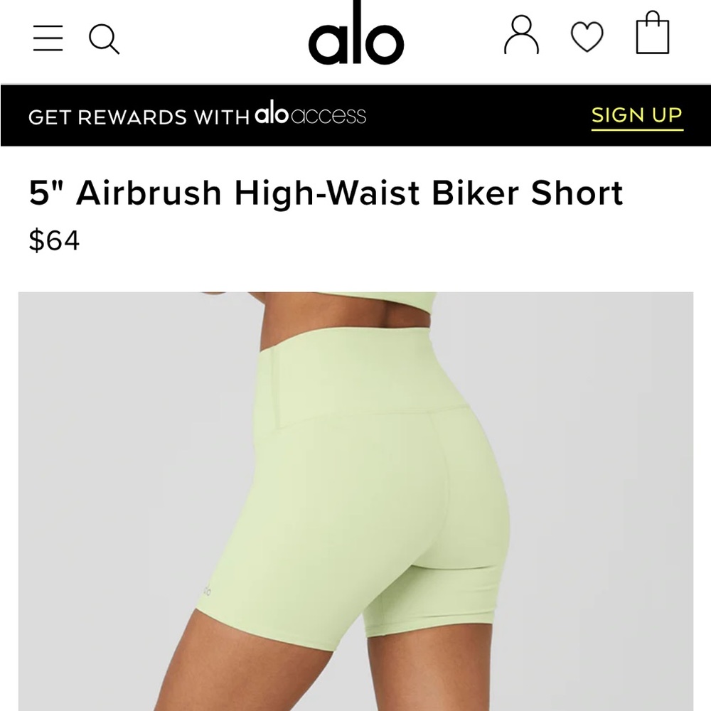 ALO Yoga 5" Airbrush High-Waist Biker Short